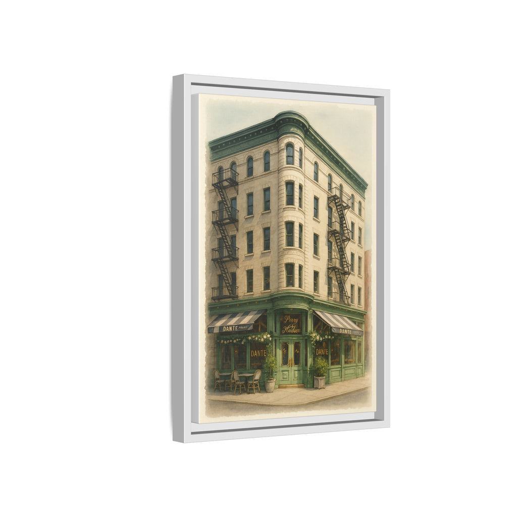 Dante West Village — Restaurant Print | Matte Canvas + Wooden Frame