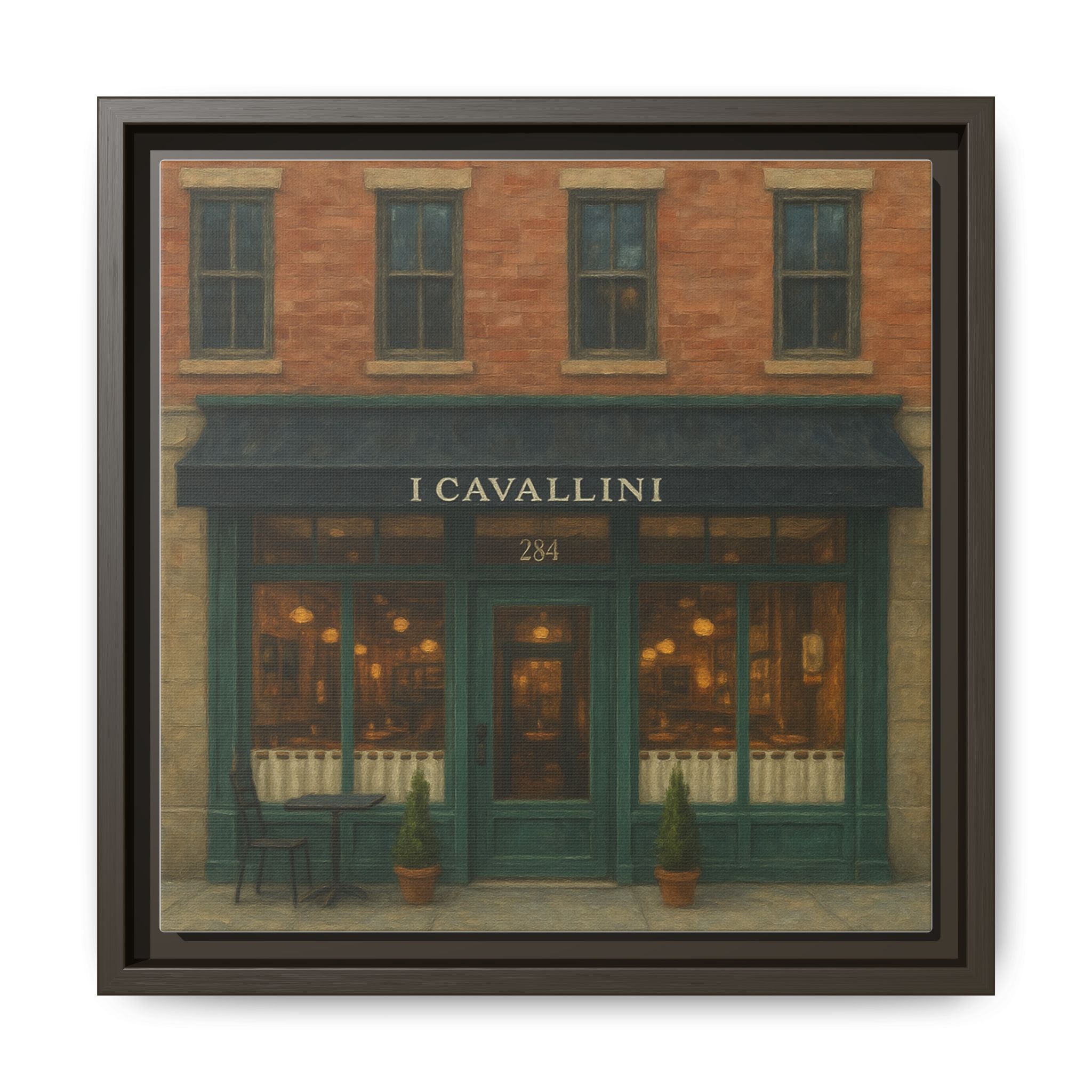 I Cavallini — Restaurant Print | Matte Canvas + Wooden Frame