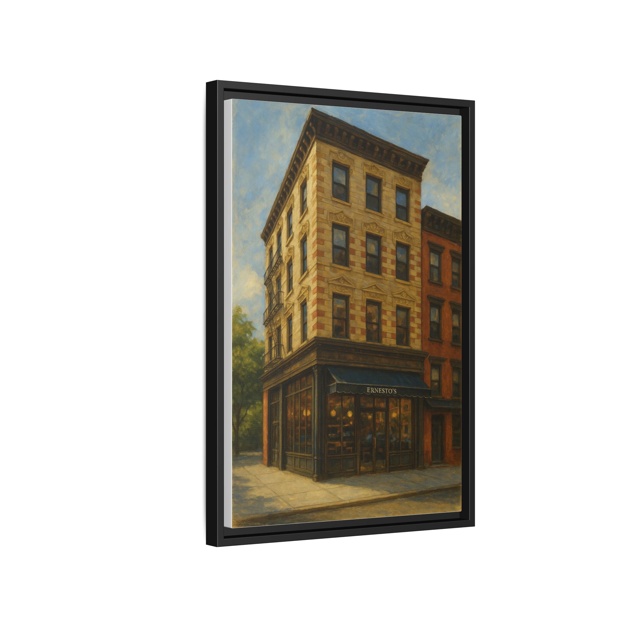 Ernesto's — Restaurant Print | Matte Canvas + Wooden Frame