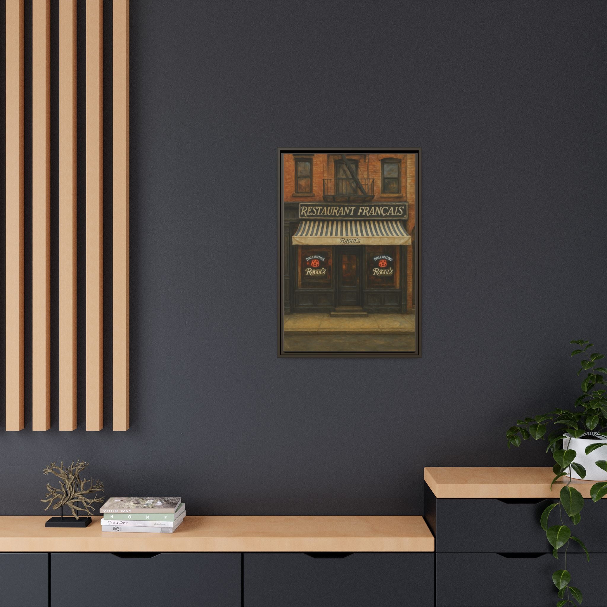 Raoul's Restaurant — Restaurant Print | Matte Canvas + Wooden Frame