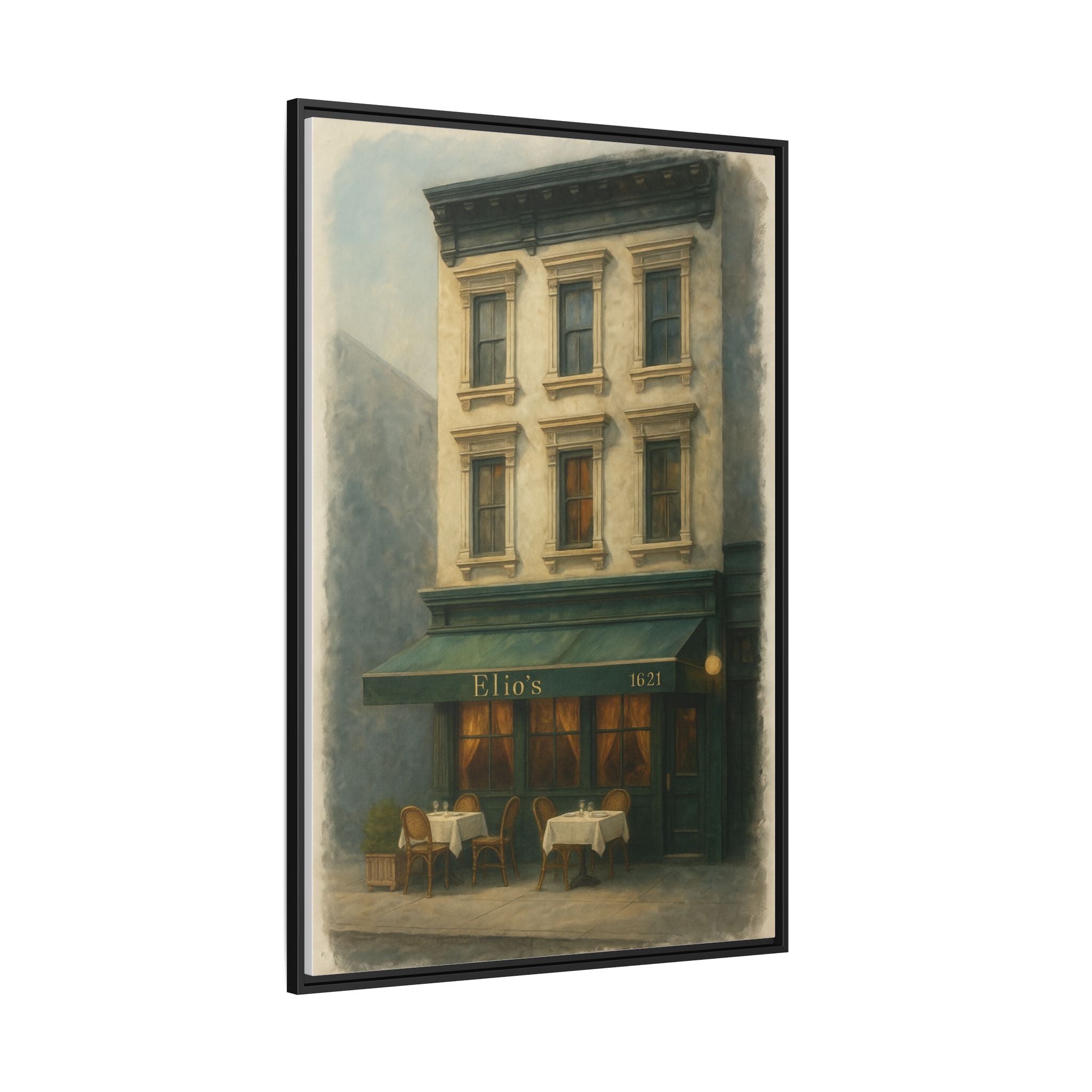 Elios Restaurant — Restaurant Print | Matte Canvas + Wooden Frame