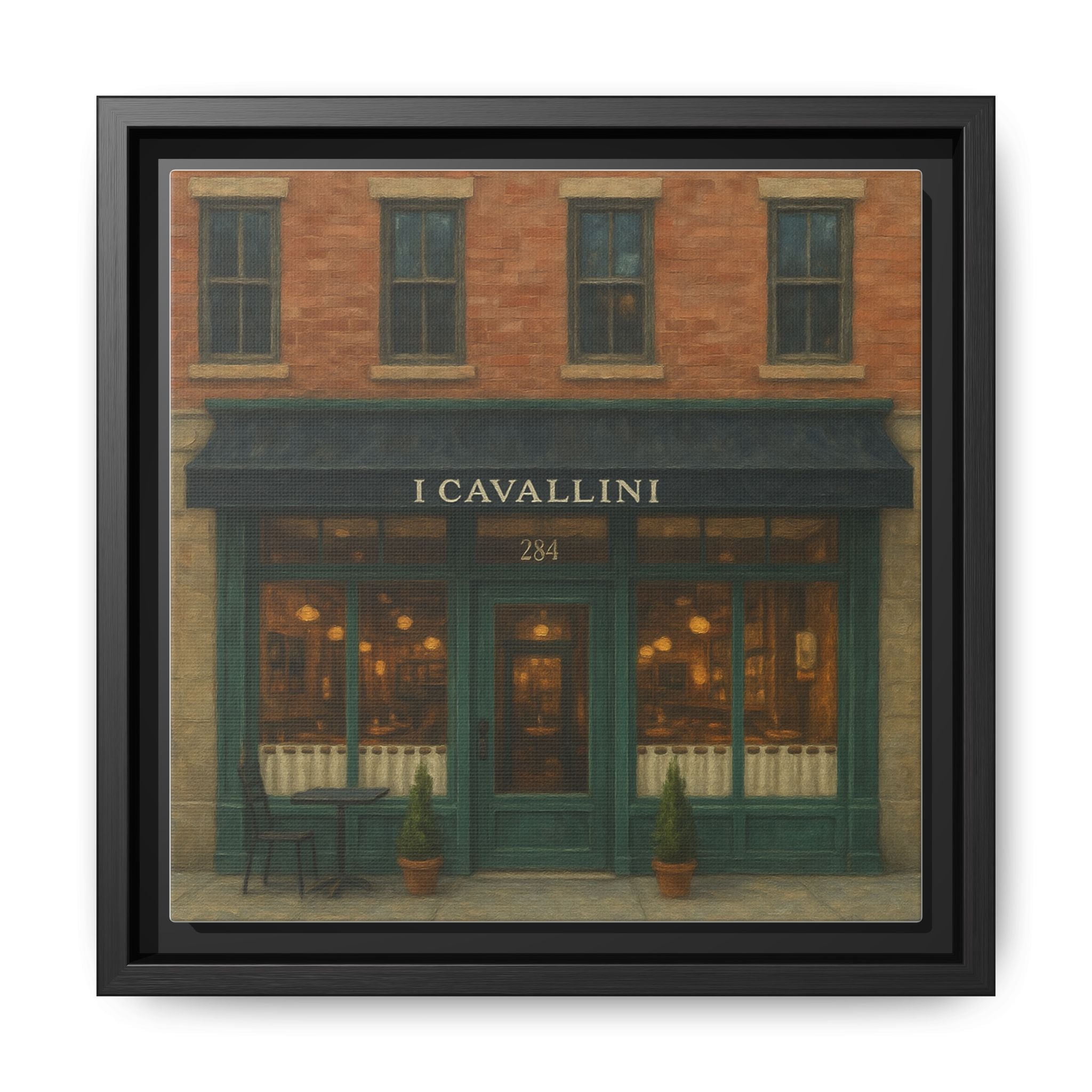 I Cavallini — Restaurant Print | Matte Canvas + Wooden Frame