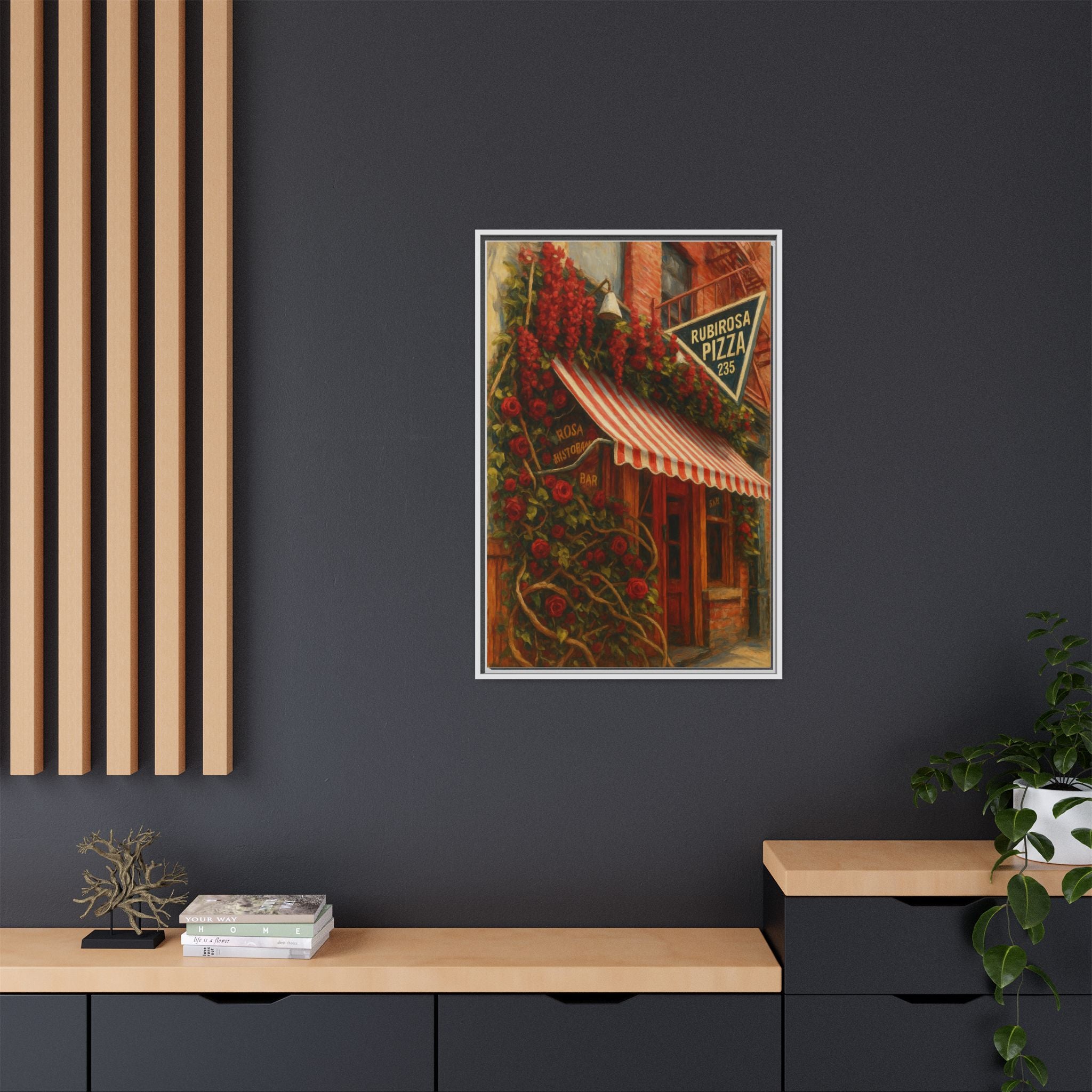 Rubirosa — Restaurant Print | Matte Canvas + Wooden Frame