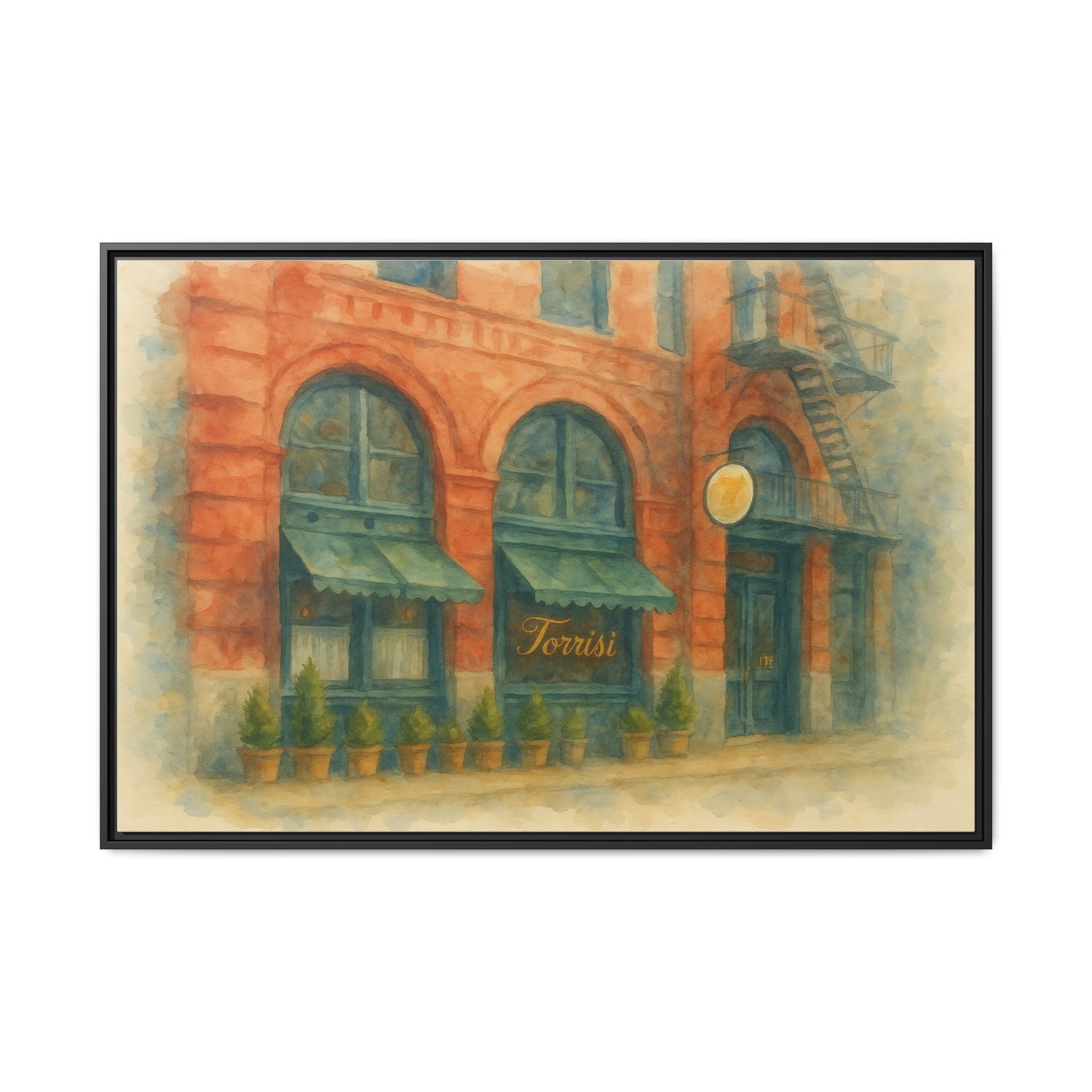 Torrisi — Restaurant Print | Matte Canvas + Wooden Frame