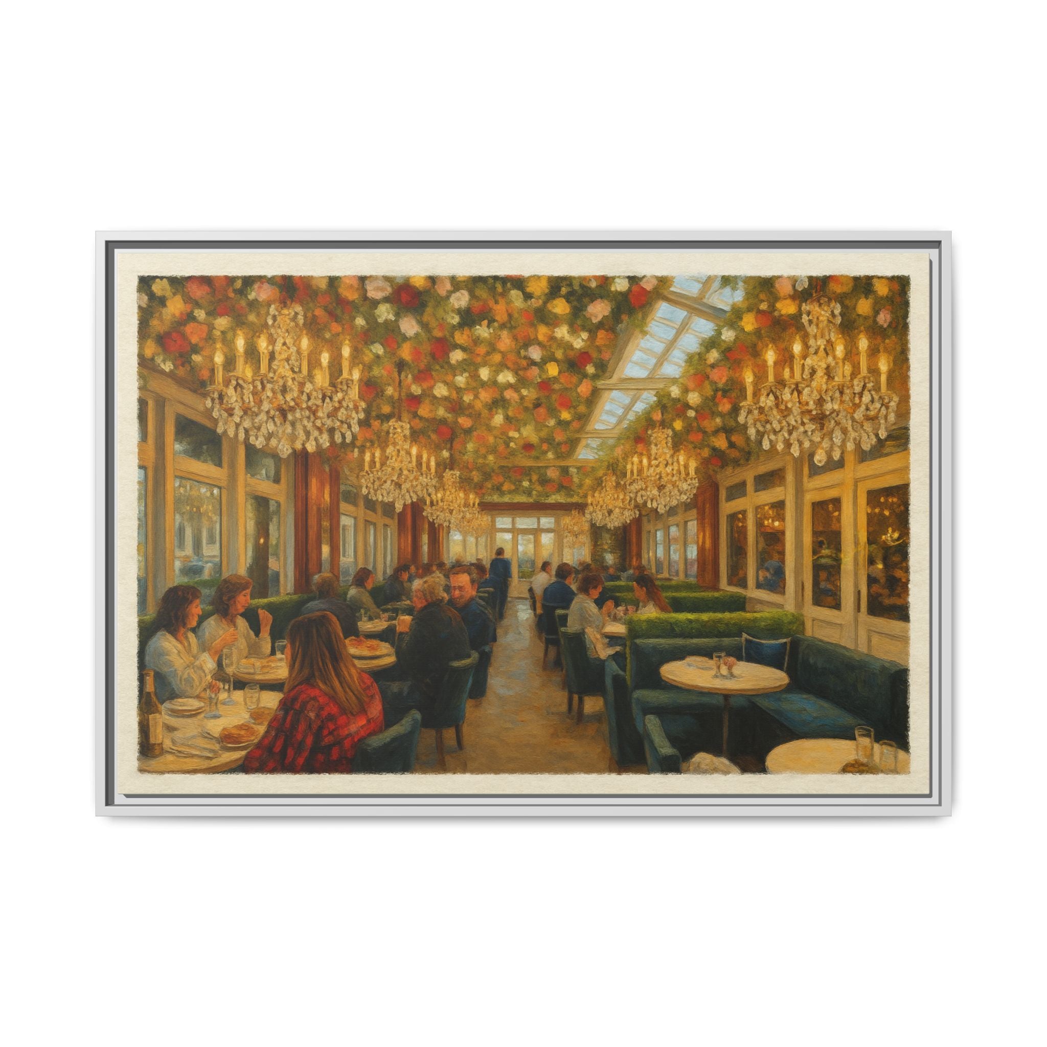 RH Rooftop — Restaurant Print | Matte Canvas + Wooden Frame