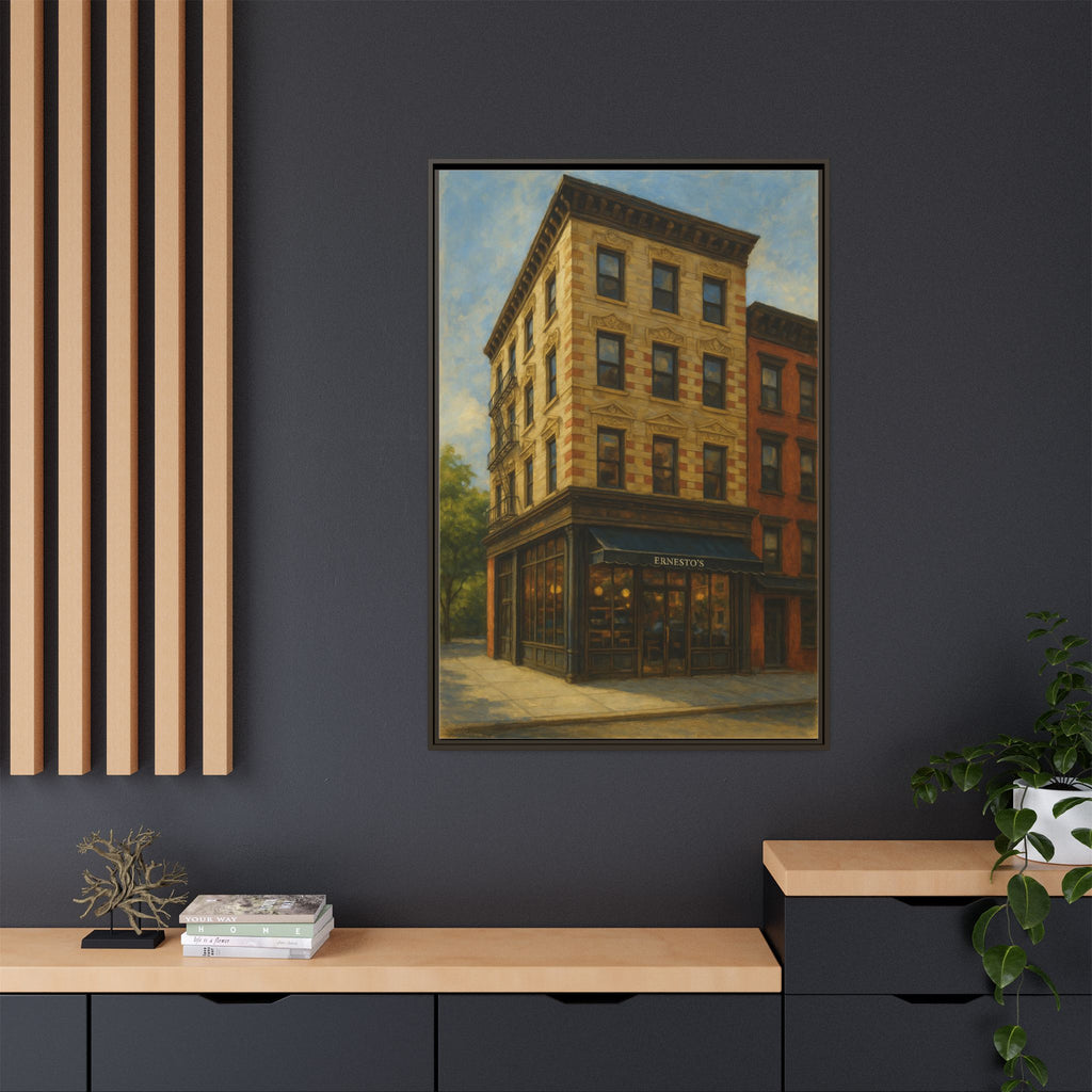 Ernesto's — Restaurant Print | Matte Canvas + Wooden Frame