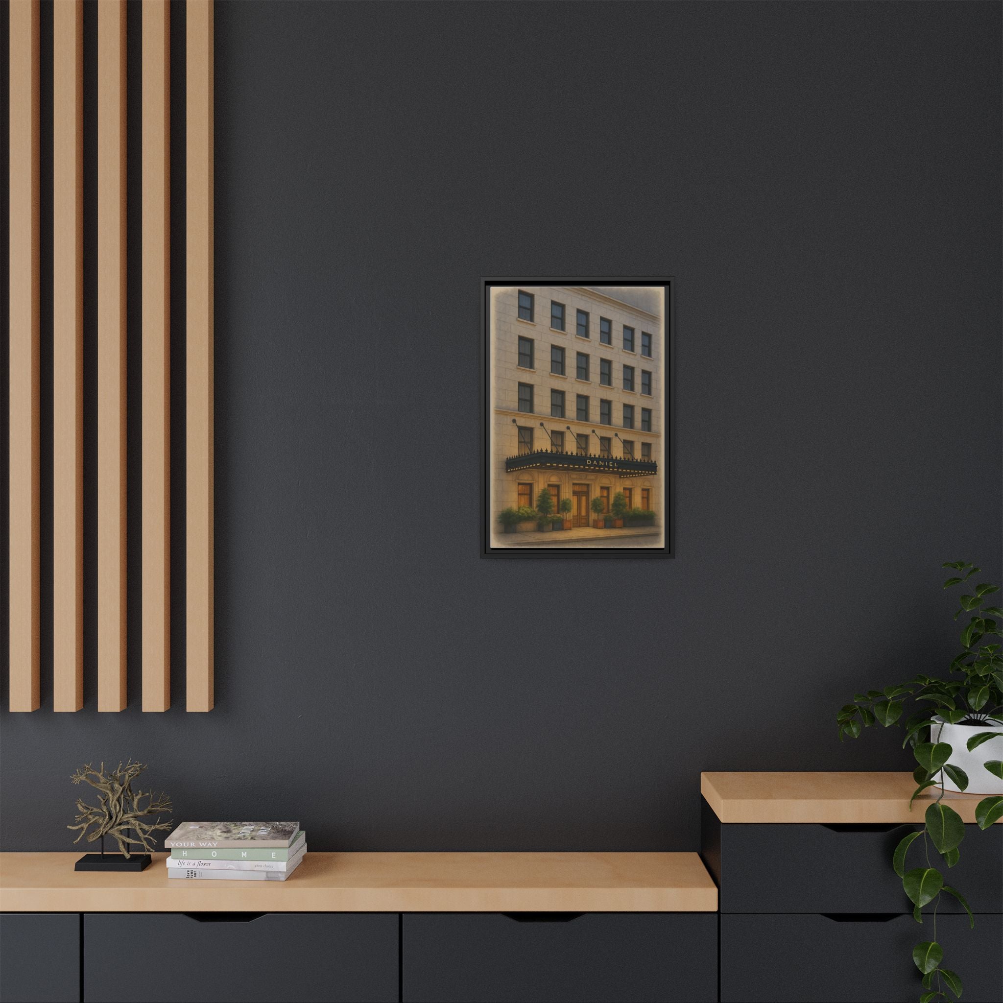 Restaurant Daniel — Restaurant Print | Matte Canvas + Wooden Frame