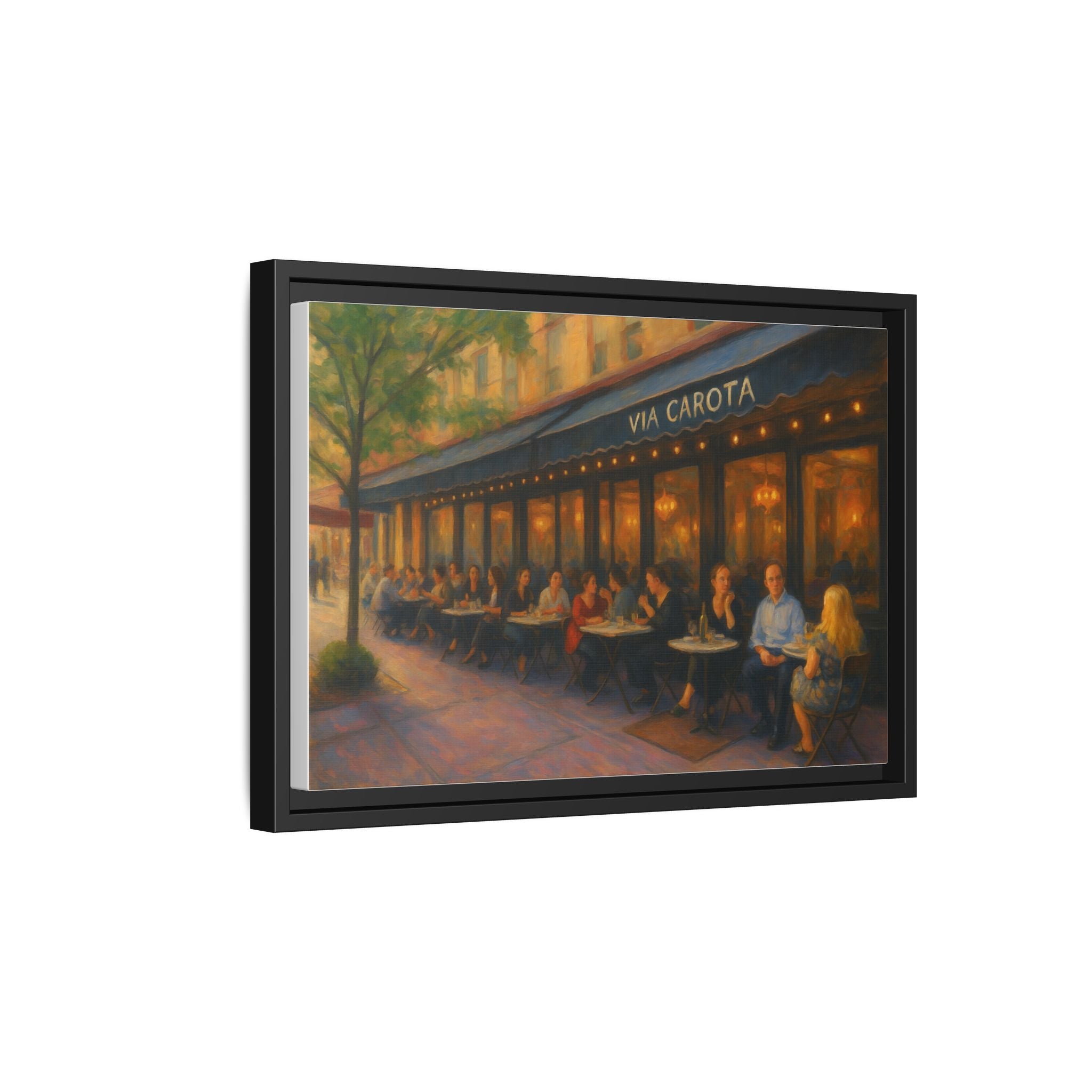 Via Carota — Restaurant Print | Matte Canvas + Wooden Frame