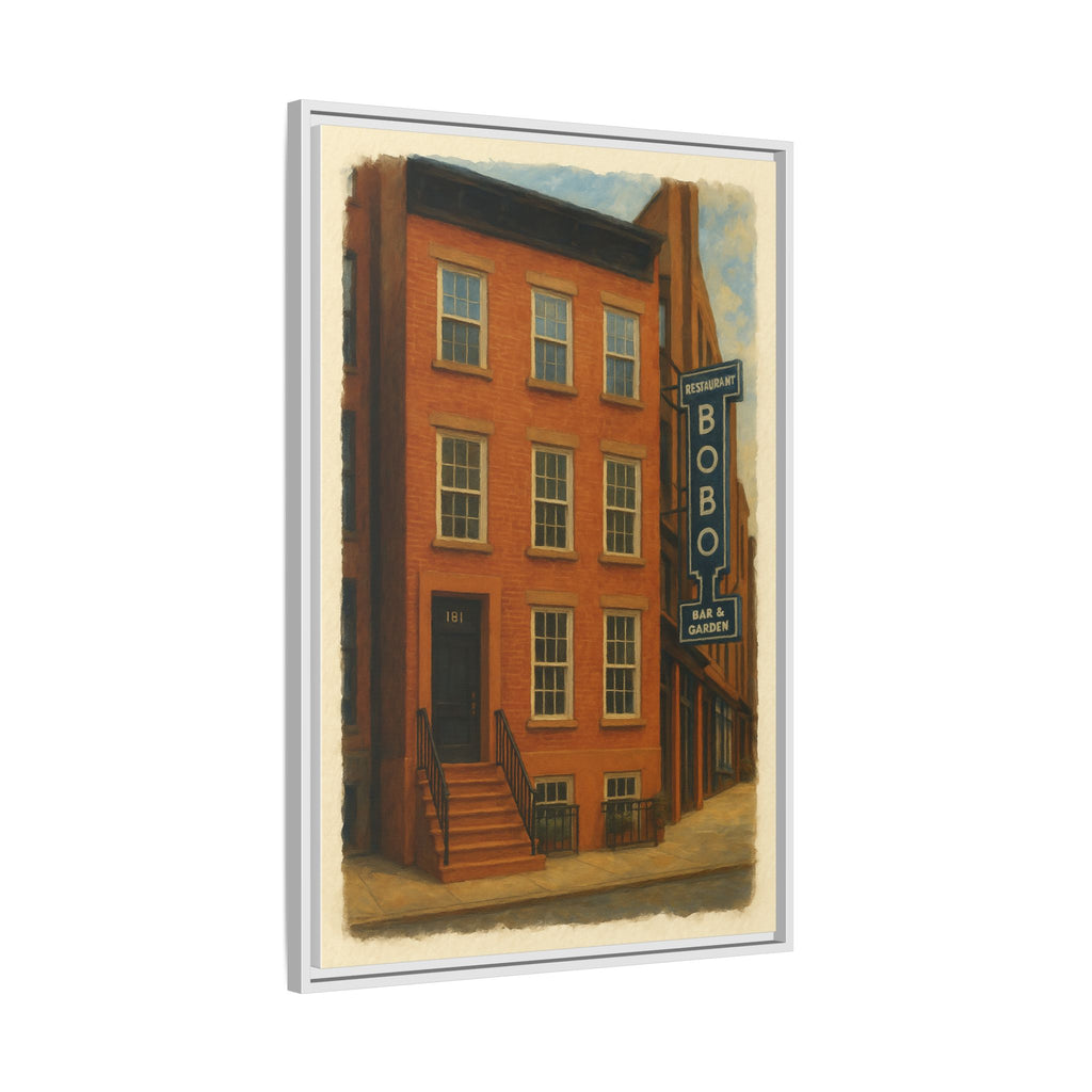 Bobo Restaurant — Restaurant Print | Matte Canvas + Wooden Frame