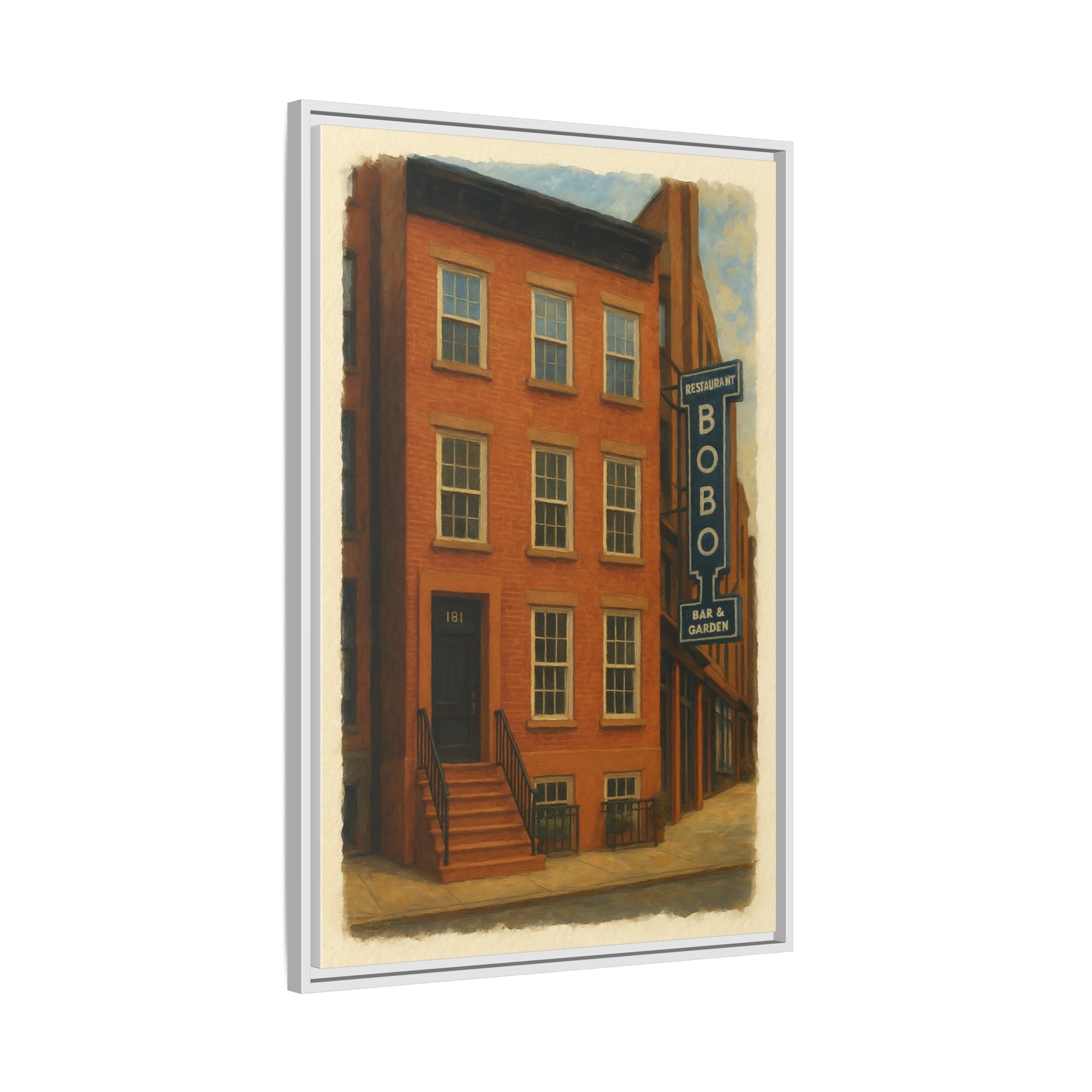 Bobo Restaurant — Restaurant Print | Matte Canvas + Wooden Frame